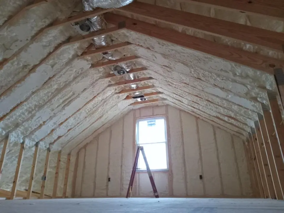 Spray foam roofing application for Crawl Space Insulation project in Apple Valley